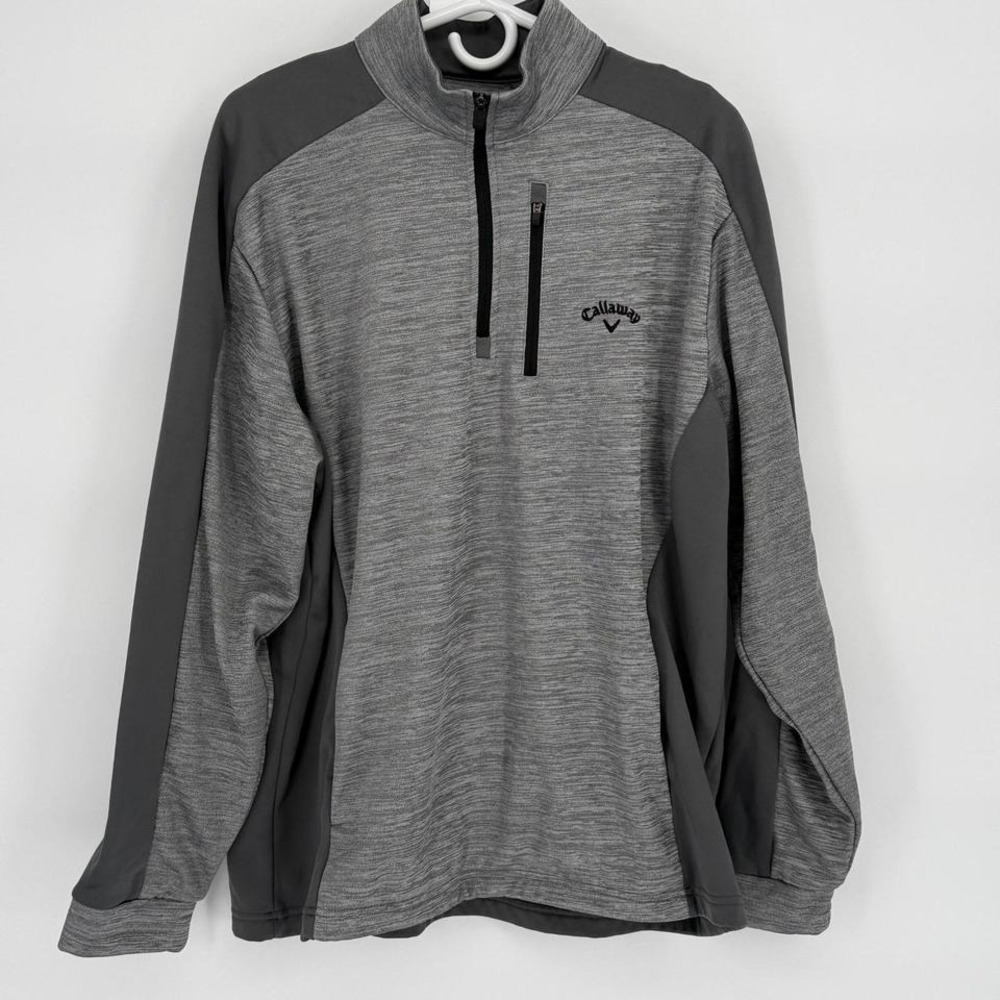Callaway Golf Quarter Zip Pullover Mens Large Gray‎ Performance
